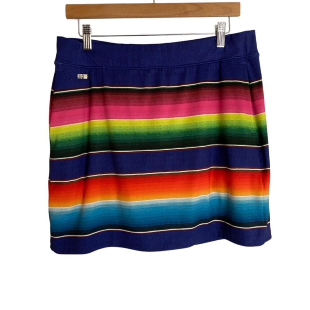 RLX Ralph Lauren Multi Striped Golf Skort Large